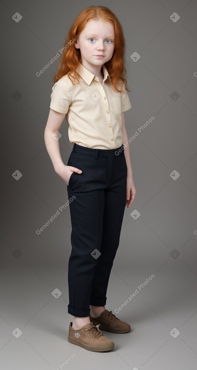 Slovenian child female with  ginger hair