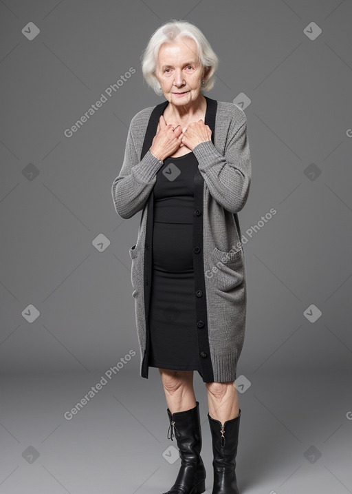 Lithuanian elderly female with  black hair