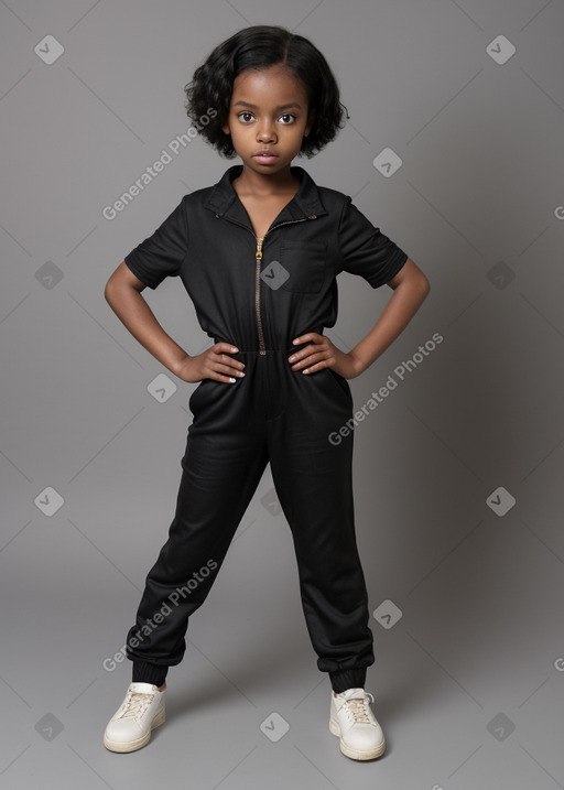 African child female with  black hair