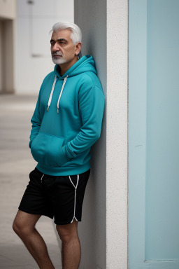 Azerbaijani middle-aged male with  white hair