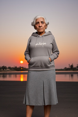 Jordanian elderly female with  gray hair