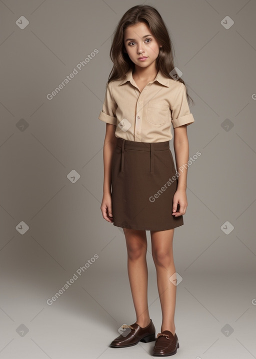 Child female with  brown hair