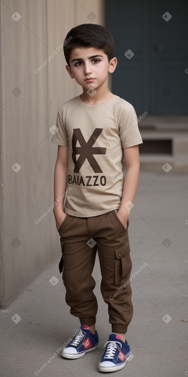 Azerbaijani child boy with  brown hair