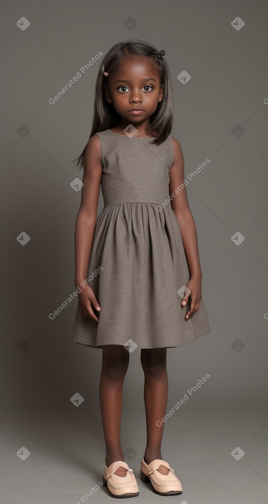 Child girl with  gray hair