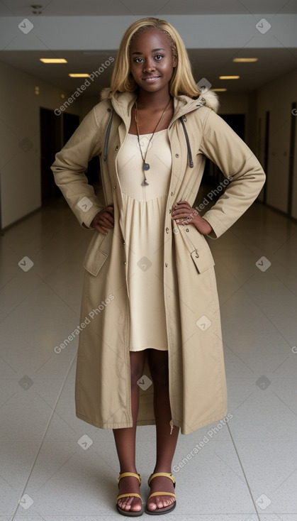 African american young adult female with  blonde hair