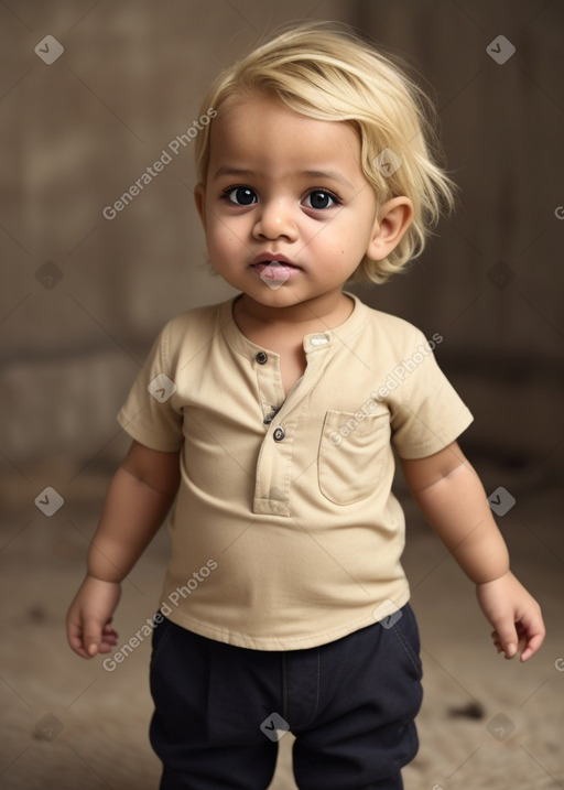 Yemeni infant boy with  blonde hair