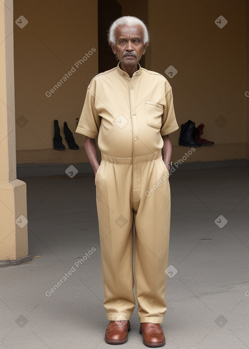 Ethiopian elderly male with  blonde hair