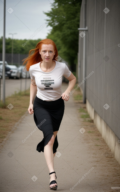 German adult female with  ginger hair