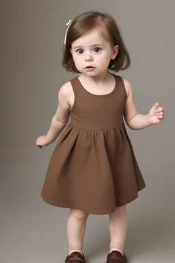 Belgian infant girl with  brown hair