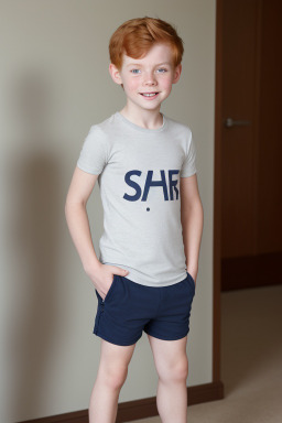 American child boy with  ginger hair