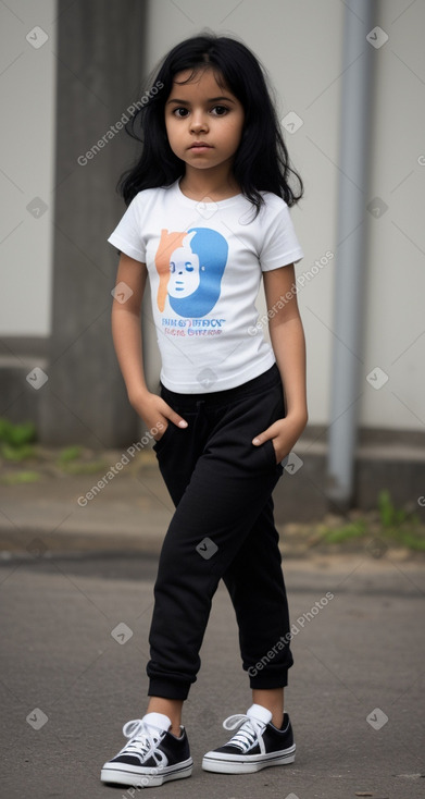 Honduran infant girl with  black hair