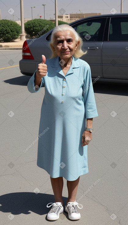 Saudi arabian elderly female with  blonde hair