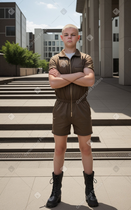 Dutch teenager boy with  brown hair