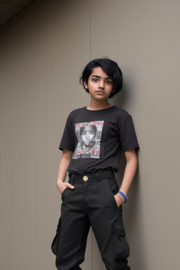 Nepalese teenager non-binary with  black hair