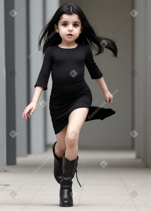 Iranian infant girl with  black hair