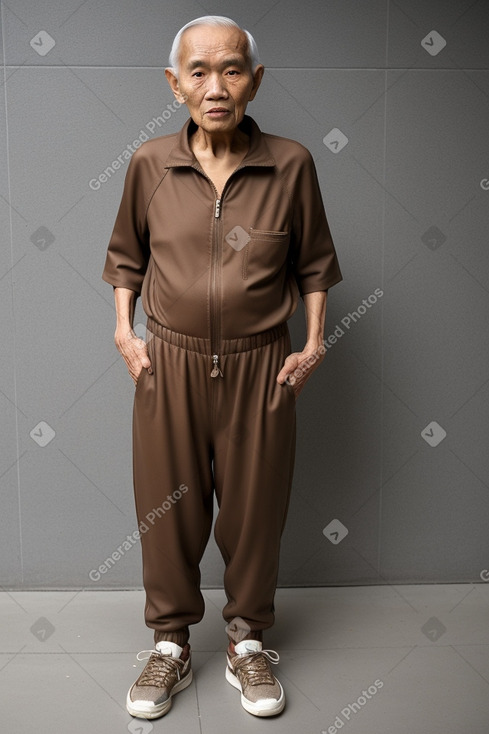 Indonesian elderly male with  brown hair