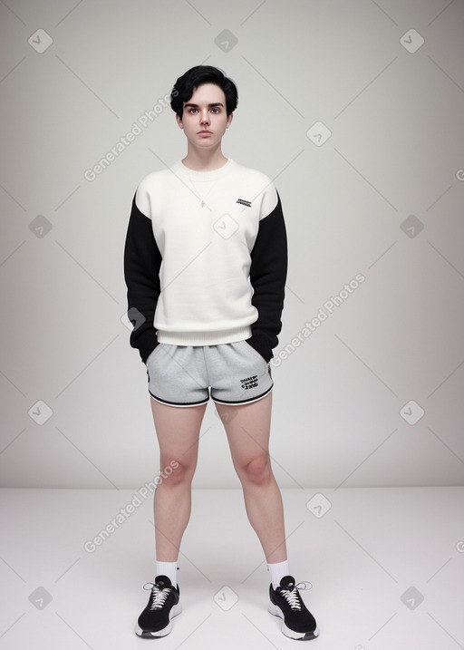 Adult non-binary with  black hair