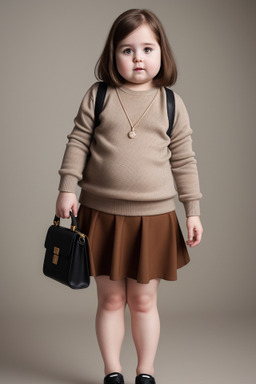 French infant girl with  brown hair