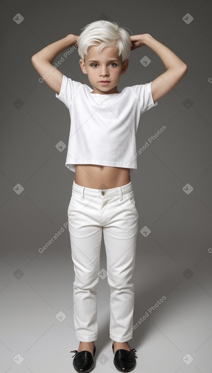 Cuban child boy with  white hair