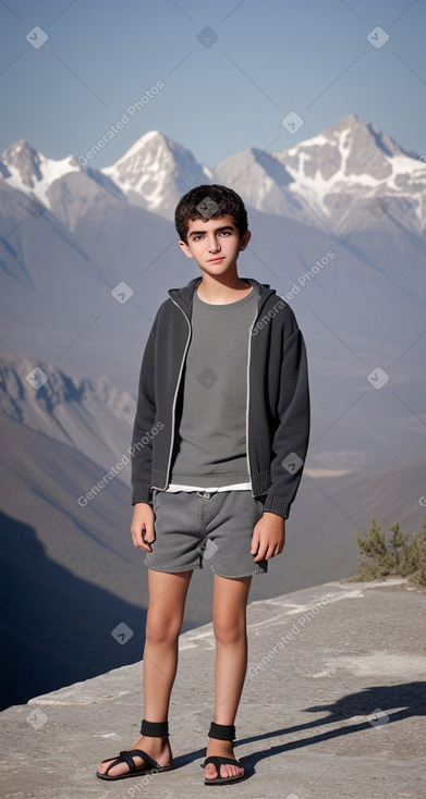 Turkish teenager boy with  gray hair