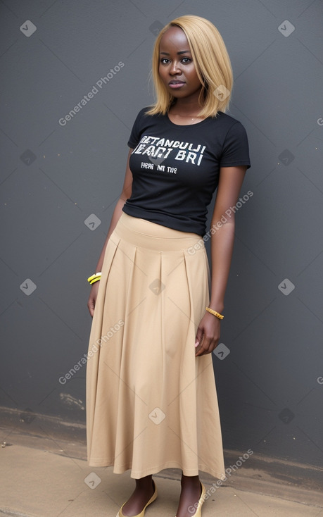 Ugandan adult female with  blonde hair