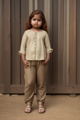 Indian child girl with  ginger hair