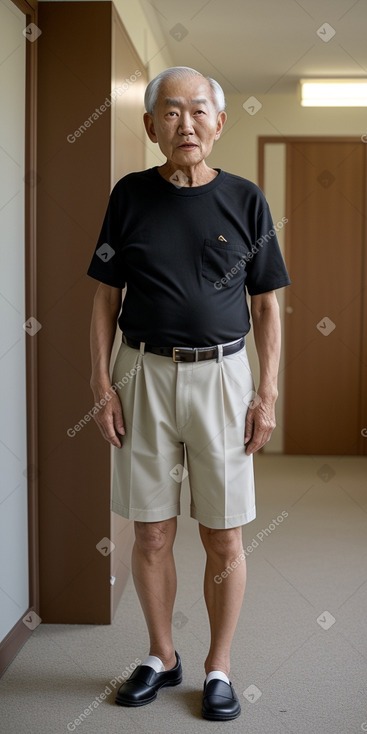 Korean elderly male with  black hair