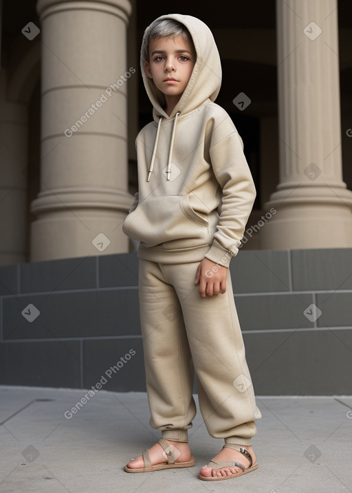 Bulgarian child boy with  gray hair