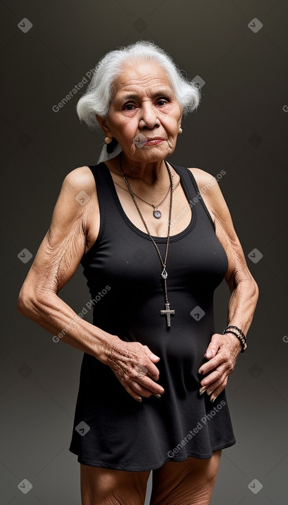 Peruvian elderly female with  brown hair