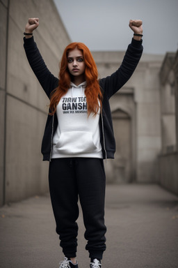 Indian young adult female with  ginger hair