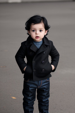 French infant boy with  black hair