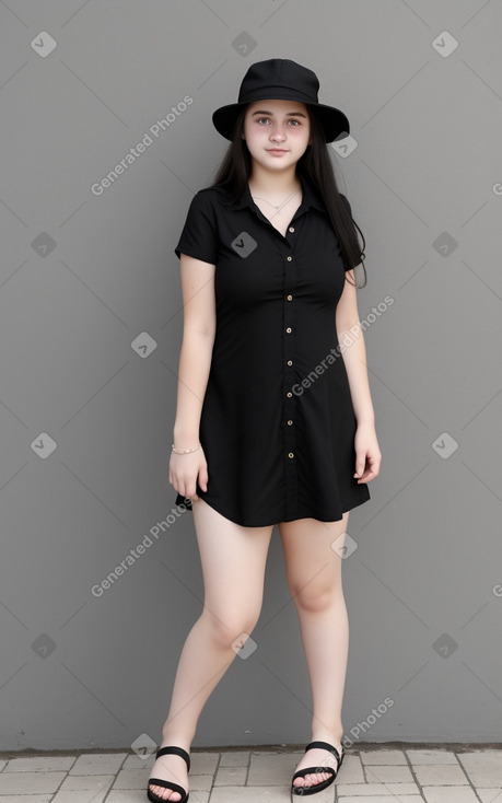 Croatian teenager girl with  black hair