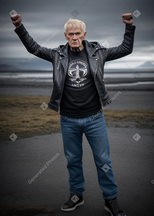 Icelandic elderly male with  blonde hair