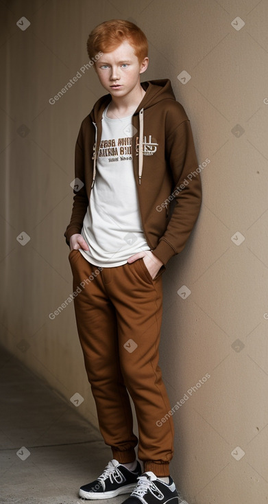 Indonesian teenager boy with  ginger hair