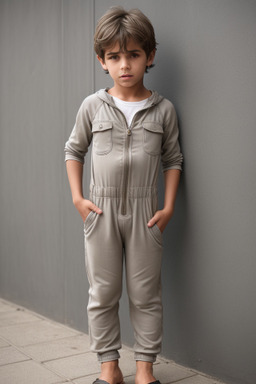 Uruguayan child boy with  gray hair