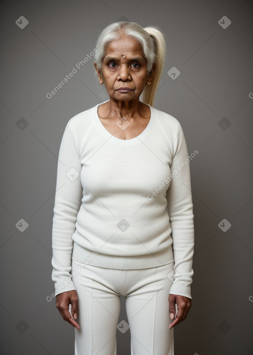 Sri lankan elderly female with  blonde hair