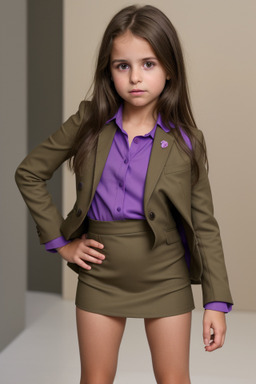 Child female with  brown hair