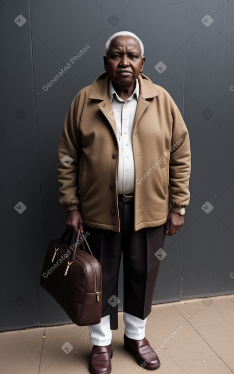 Kenyan elderly male with  brown hair