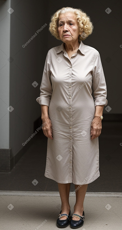 Ecuadorian elderly female with  blonde hair