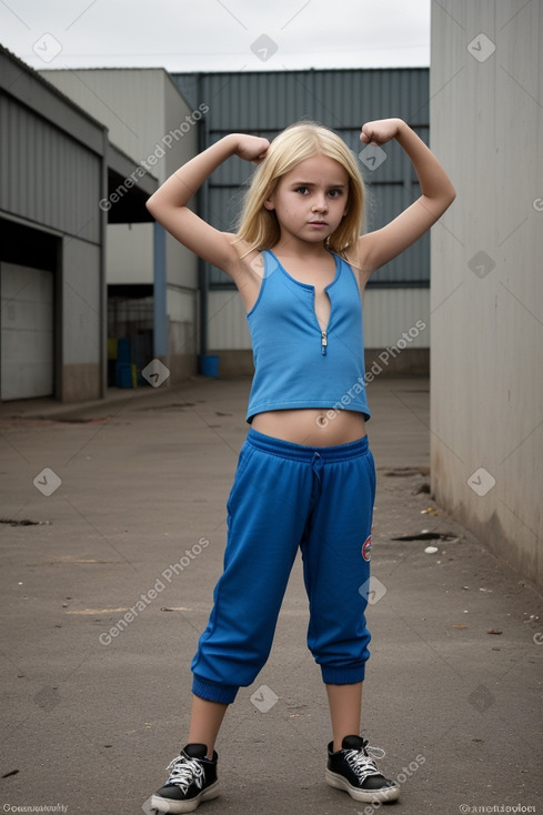 Paraguayan child girl with  blonde hair