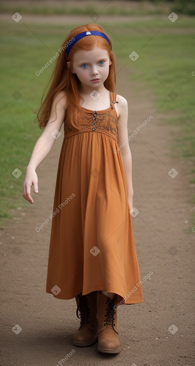 Slovak child female with  ginger hair