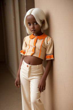 Somali child girl with  white hair