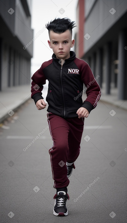 Norwegian child boy with  black hair