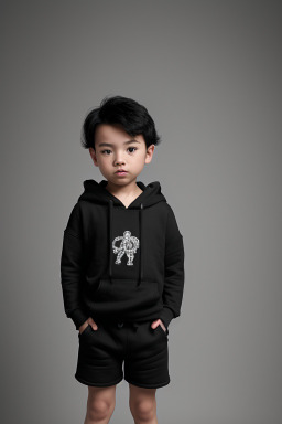 Chinese child boy with  black hair