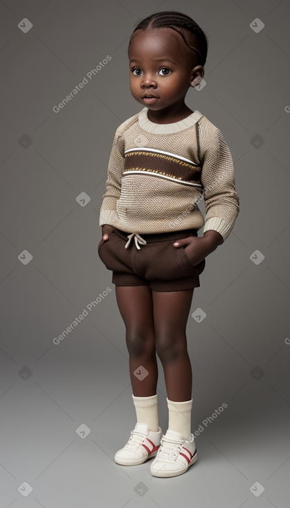 Togolese infant boy with  brown hair