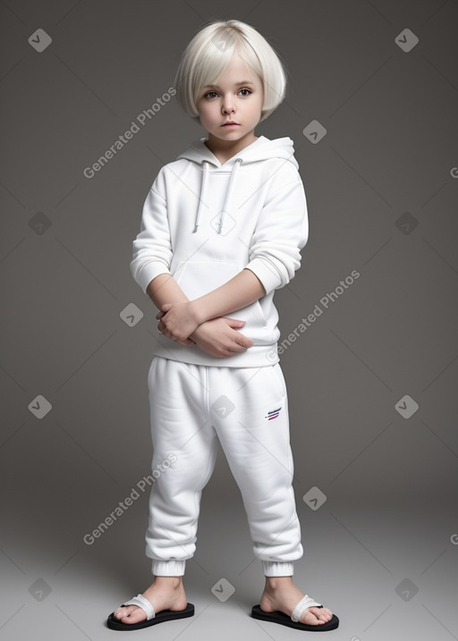 Georgian infant boy with  white hair