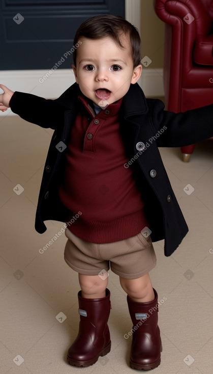 Colombian infant boy with  brown hair