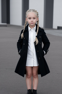 Caucasian child female with  white hair