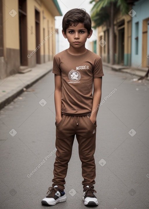 Nicaraguan child boy with  brown hair