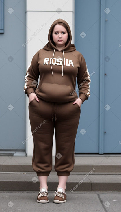 Russian adult female with  brown hair